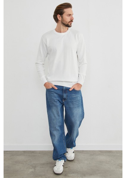 Şeritli Bisiklet Yaka Triko Kazak fiyatları