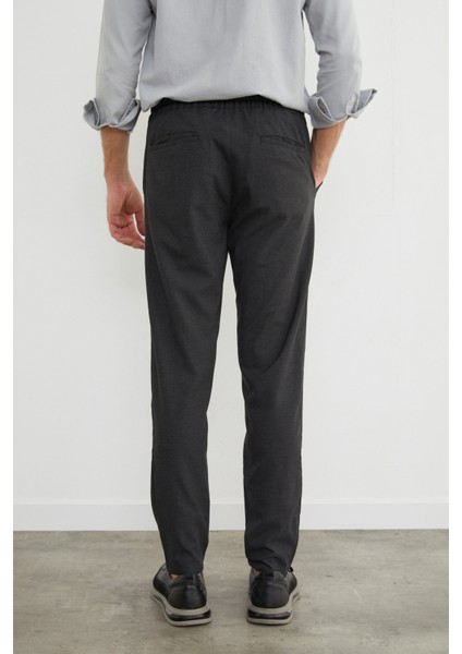 Beli Lastikli Bağcıklı Kumaş Pantolon