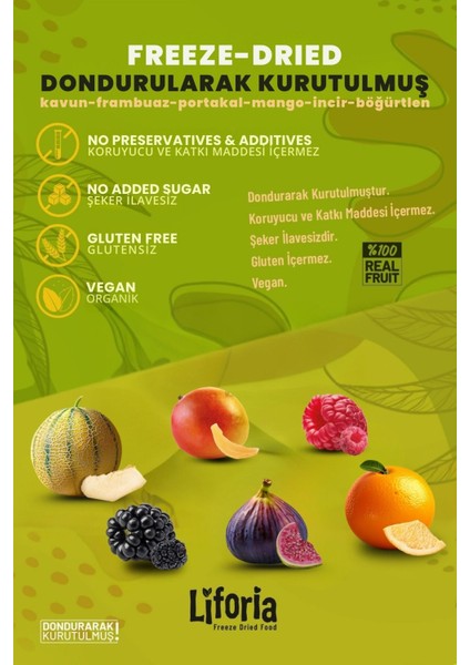 6’lı Dondurulmuş Meyve - Sağlıklı Atıştırmalık - Mango Incir Kavun Portakal Frambuaz Böğürtlen fiyatları
