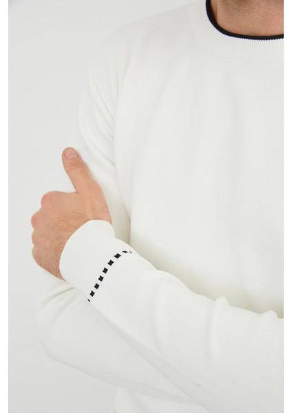 Basic Çizgili Bisiklet Yaka Triko Kazak indirimleri