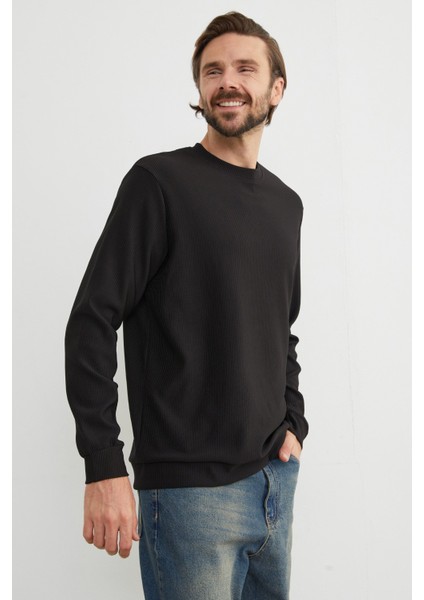 Basic Fitilli Bisiklet Yaka Sweatshirt fırsatları