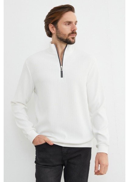 Fitilli Yarım Fermuarlı Sweatshirt fiyatları