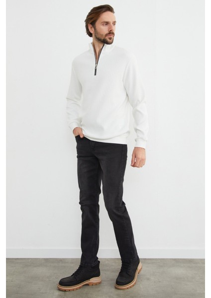 Fitilli Yarım Fermuarlı Sweatshirt modelleri