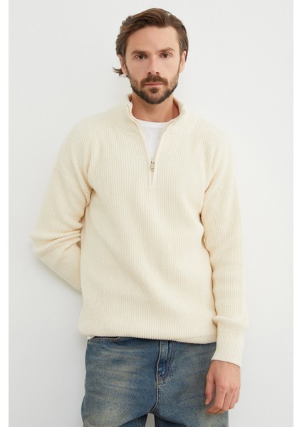 Yarım Fermuarlı Dik Yaka Kazak fiyatları