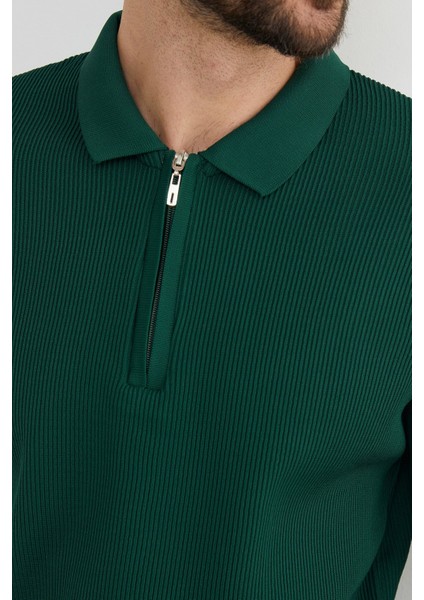 Fitilli Yarım Fermuarlı Triko Kazak fırsatları