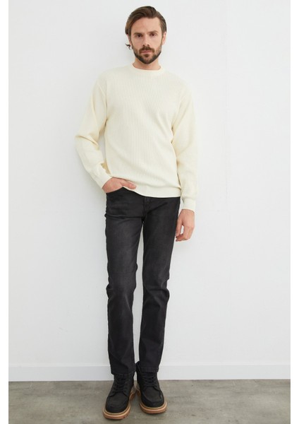 Basic Bisiklet Yaka Triko Kazak