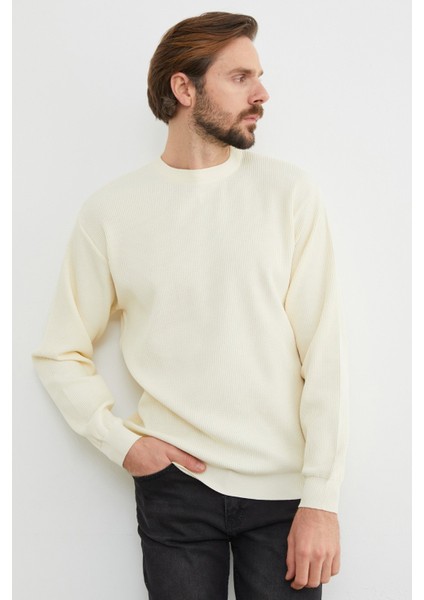 Basic Bisiklet Yaka Triko Kazak