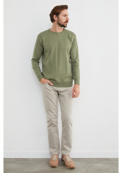 Şeritli Bisiklet Yaka Triko Kazak fiyatları