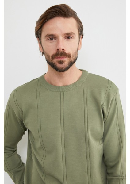 Şeritli Bisiklet Yaka Triko Kazak fırsatları