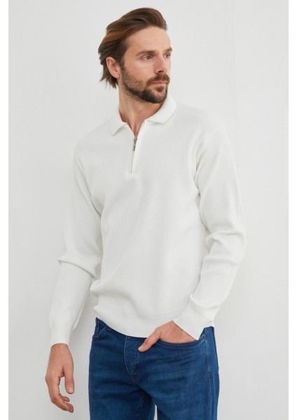 Fitilli Yarım Fermuarlı Triko Kazak fiyatları