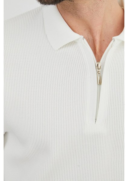 Fitilli Yarım Fermuarlı Triko Kazak fırsatları