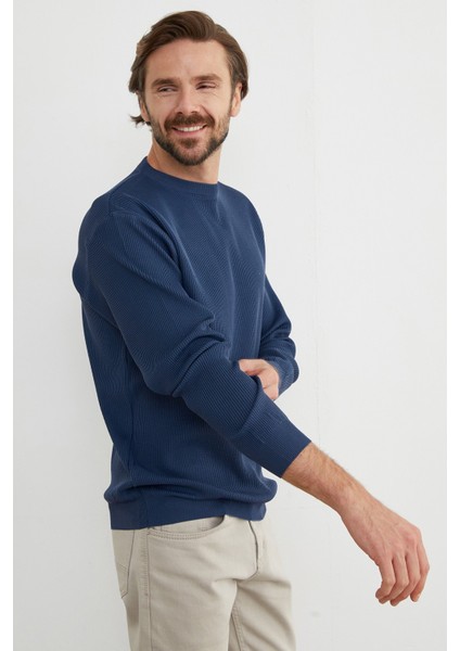 Basic Bisiklet Yaka Triko Kazak