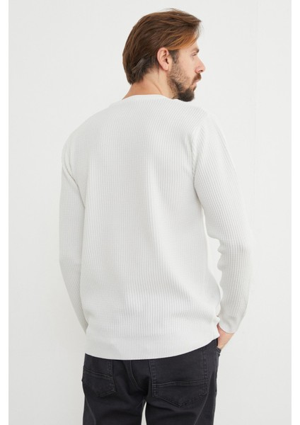 Basic Bisiklet Yaka Örgü Triko Kazak