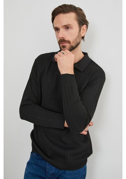 Basic Polo Yaka Triko Kazak modelleri