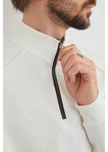 Dik Yaka Yarım Fermuarlı Sweatshirt fiyatları