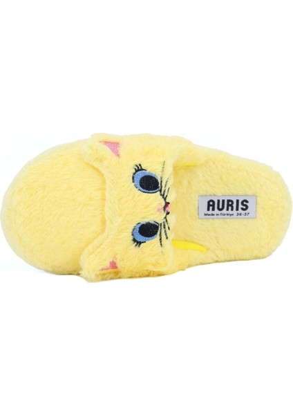 Kedi Şekilli Peluş Kaymaz Taban Kadın Ev Terliği