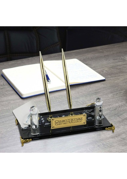 Cam Saatli Imza Kalemli Masa Isimliği KMI5118 modelleri