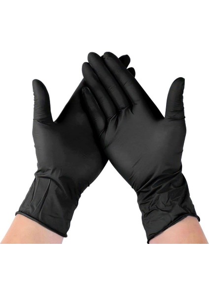 Beybi Njoy Nitril Siyah Pudrasız Eldiven 100' Lü Paket Large modelleri