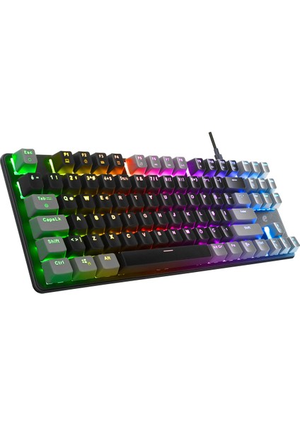 Emachines, EAK87, Siyah/gri, USB Kablolu, Rgb Backlight, Red Switch, Mekanik, Türkçe Q, 87 Tuşlu, Gaming Klavye fiyatları