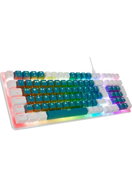 Emachines, EAK100, Yeşil/beyaz, USB Kablolu, Rgb Backlight, Red Switch, Mekanik, Türkçe Q, 100 Tuşlu, Gaming Klavye fiyatları