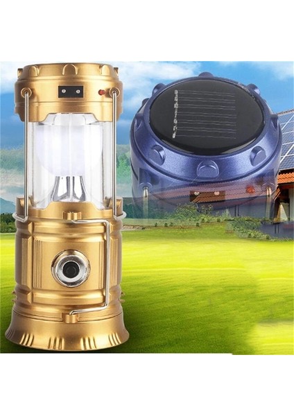 Solar Şarj Edilebilir Çok Fonksiyonlu Kamp Lambası Işıldak Powerbank fırsatları