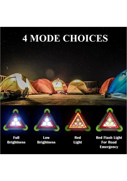 Reflektör 3 Ledli Güneş Enerjili - Kamp Feneri - Işıldak - Powerbank fırsatları