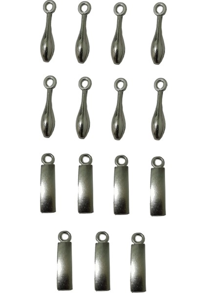 Fermuar Başlık Ucu 15 Adet Gümüş Rengi Kullanım Alanı Mont Çanta Pantolon