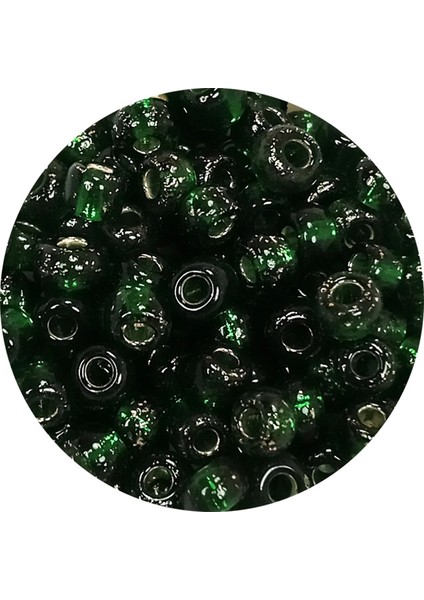 Dökme Cam Kum Boncuk Büyük Boy (6/0) 4 mm - 60 Gram - Şeffaf Koyu Yeşil - BNC136 fiyatları