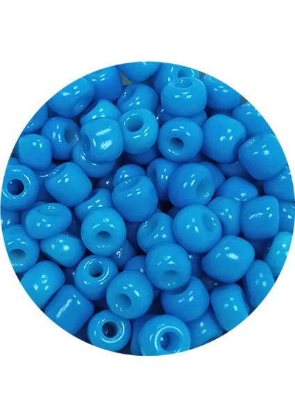 Dökme Cam Kum Boncuk Büyük Boy (6/0) 4 mm - 60 Gram - Açık Mavi - BNC142 fiyatları