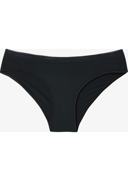 Siyah Easy Trim Normal Bel Slip Külot