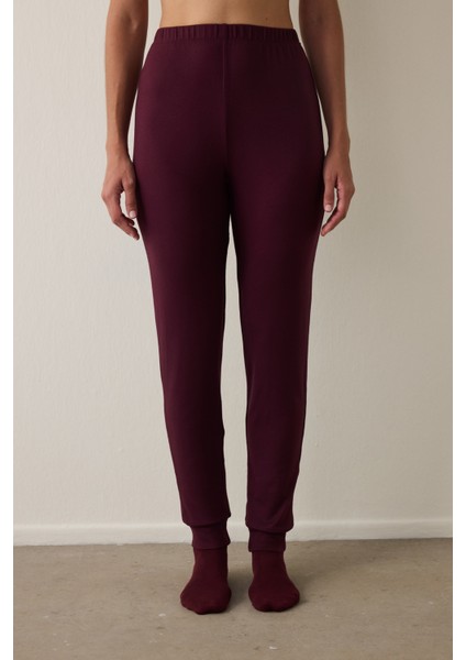 Bordo Pijama Altı