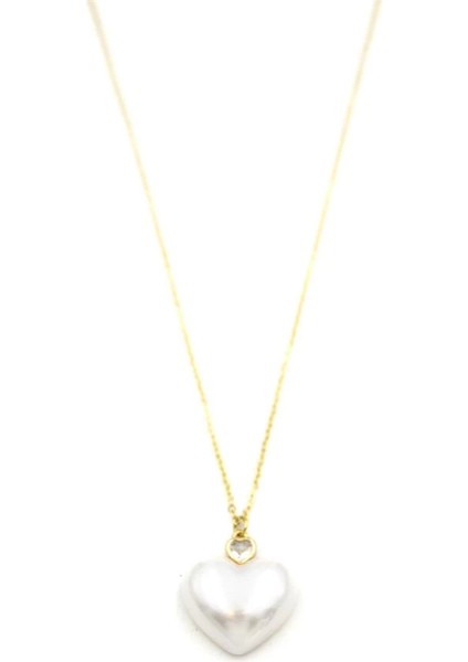 Inci Kalp Kolye - Altın