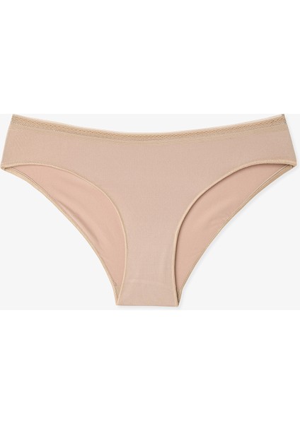 Bej Easy Trim Normal Bel Slim Fit Slip Külot