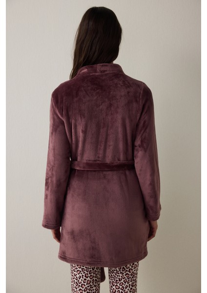 Bordo Bağlama Detaylı Sabahlık fiyatları