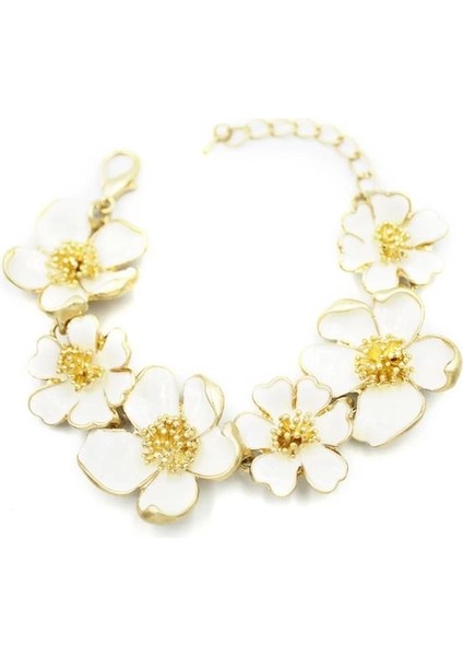 Mineli Çiçek Bileklik - Krem fiyatları