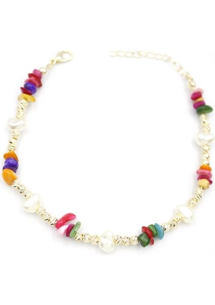 Dorika Taş Halhal - Çok Renkli