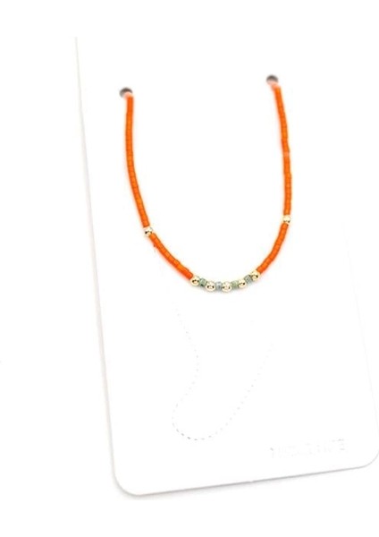 Kum Boncuk Halhal - Turuncu