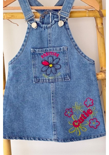 Cutie Baskılı Kot Kız Çocuk jile - Mavi fiyatları