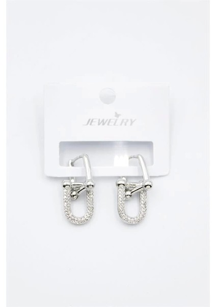 Tf Zincir Küpe - Gümüş