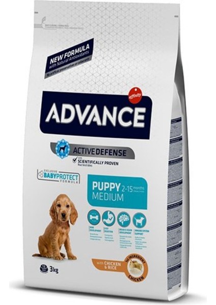 Puppy Protect Tavuklu Pirinçli Orta Irk Yavru Köpek Maması 3Kg