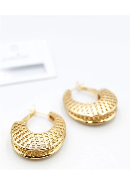 Telkari Halka Küpe - Altın