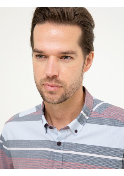 Erkek Bordo Slim Fit Gömlek 50219467-VR014 fiyatları