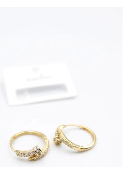 Taşlı Çivi Küpe - Altın fiyatları