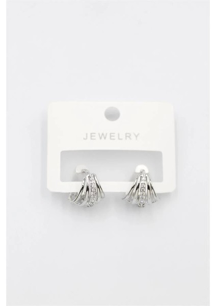 Taşlı Küpe - Gümüş