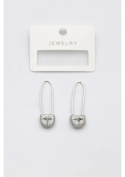 Taşlı Filkete Küpe - Gümüş