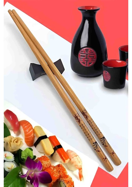 Chopstick 20’li Set Çin, Japonya, Kore, Vietnam Tarzı El Yapımı Doğal Bambu Ahşap Yemek Çubukları fırsatları