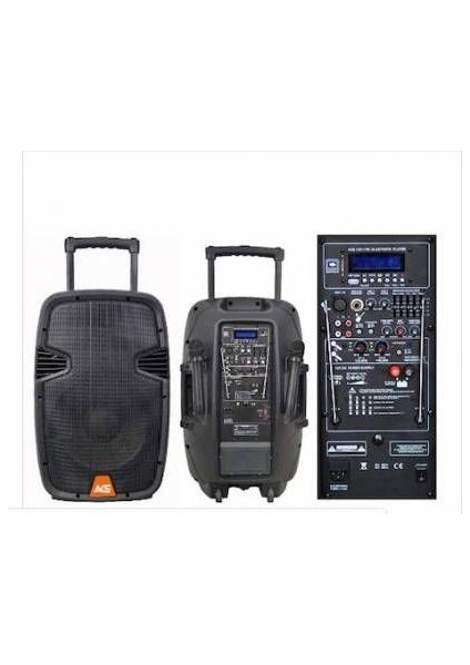 Ace PAQ-15AB 300 Watt Taşınabilir Çift Mikrofonlu Şarjlı Amfi fiyatları