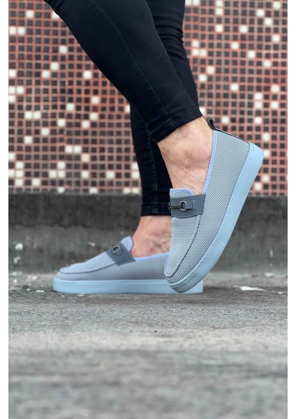 Gri Triko Babet Erkek Casual Ayakkabı