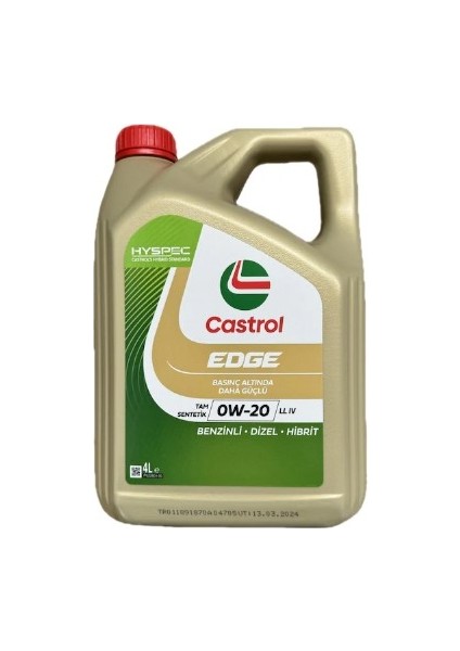 Edge Ll Iv 0W-20 4 Litre Motor Yağı ( Üretim Yılı: 2025 ) modelleri