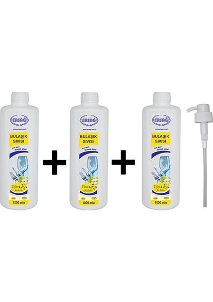 Elmalı Bulaşık Sıvısı 3x1000 Ml. 3 Adet